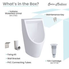 Swiss Madison Voltaire Waterless Urinal - SM-UT802