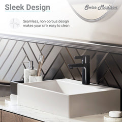 Swiss Madison Claire 20" Rectangle Ceramic Vessel Sink - SM-VS203