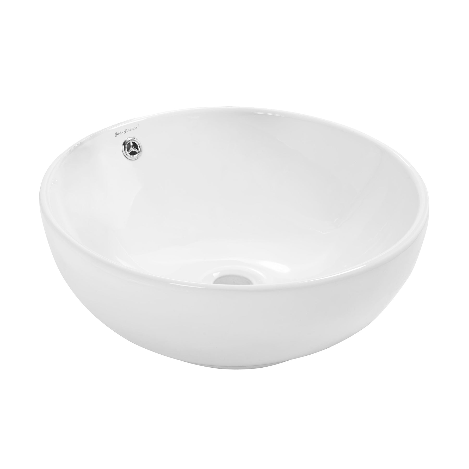 Swiss Sublime 17" Round Vessel Bathroom Sink - SM-VS212