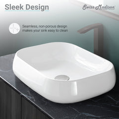 Swiss Madison Château 22" Square Vessel Bathroom Sink - SM-VS274