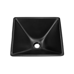 Swiss Madison Claire 15.5" Glass Vessel Sink in Black - SM-VS310