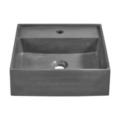 Swiss Madison Lisse 23.5” Rectangle Concrete Vessel Bathroom Sink in Dark Grey - SM-VSC103E