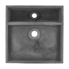 Swiss Madison Lisse 23.5” Rectangle Concrete Vessel Bathroom Sink in Dark Grey - SM-VSC103E