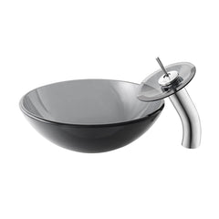 Swiss Madison Cascade 16 Glass Vessel Sink with Faucet - SM-VSF25