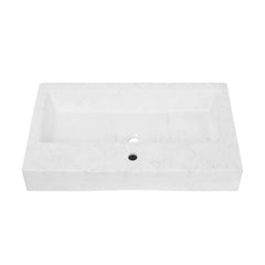 Swiss Madison Voltaire 32" Wide Rectangle Vessel Sink in Static White Marble - SM-VSM292W2