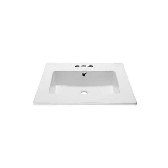 Swiss Madison Voltaire 25" Vanity Top Bathroom Sink with 4” Centerset Faucet Holes - SM-VT327-3