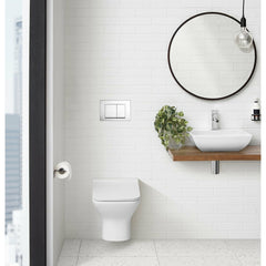 Swiss Madison Wall Mount Actuator Flush Push Button Plate with Square Buttons - SM-WC002