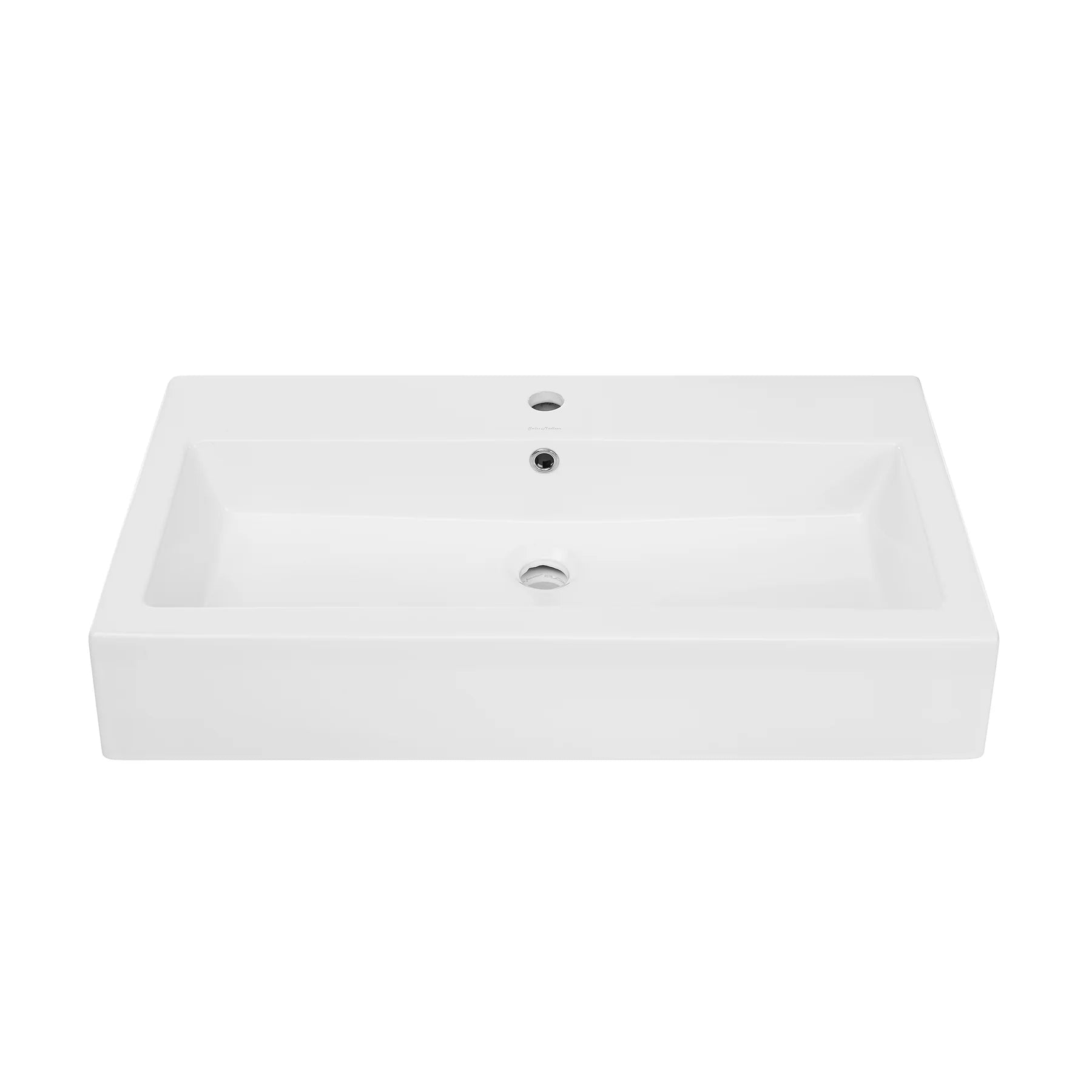 Swiss Madison Voltaire 32" Wide Rectangle Wall-Mount Sink in Shiny White - SM-WS292