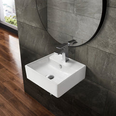 Swiss Madison Claire 15" Square Wall-Mount Bathroom Sink - SM-WS319