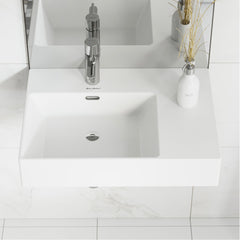 Swiss Madison St. Tropez 24" Left Side Faucet Wall-Mount Bathroom Sink - SM-WS322