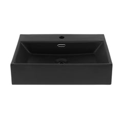 Swiss Madison Claire 24” Rectangle Wall-Mount Bathroom Sink in Matte Black - SM-WS332MB