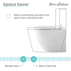St. Tropez Back-to-Wall Elongated Toilet Bowl - SM-WT514