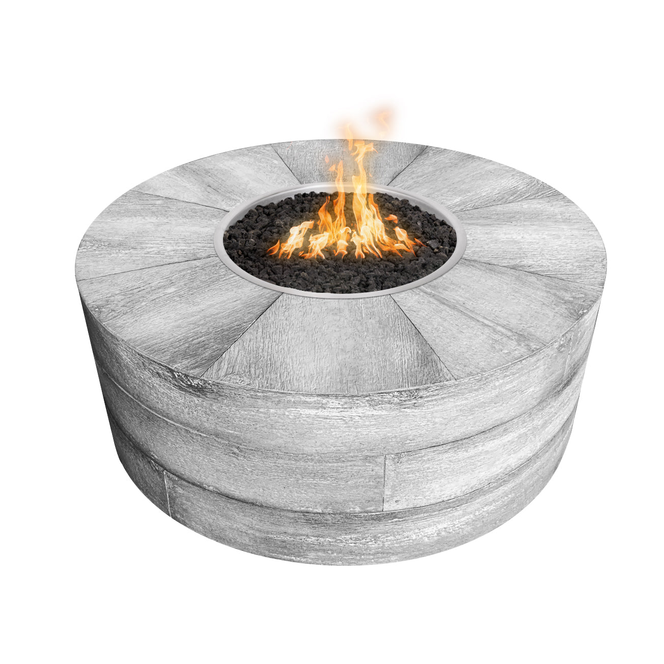 The Outdoor Plus SEQUOIA WOOD GRAIN FIRE PIT - OPT-SEQLW
