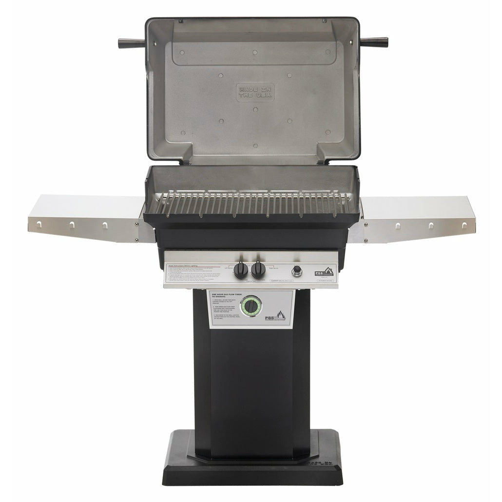 PGS T-Series T40 Commercial Cast Aluminum Natural Gas Grill With Timer On In-Ground Post - T40LP