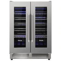 Thor Kitchen Package - 36 in. Propane Gas Range, Range Hood, Microwave Drawer, Refrigerator, Dishwasher, Wine Cooler