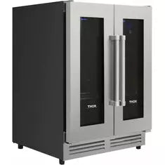 Thor Kitchen Package - 36 in. Propane Gas Range, Range Hood, Microwave Drawer, Refrigerator, Dishwasher, Wine Cooler