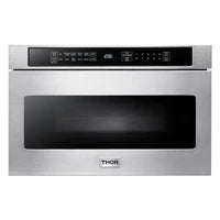 Thor Kitchen Package - 36 in. Propane Gas Burner/Electric Oven Range, Range Hood, Microwave Drawer