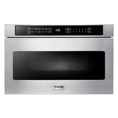 Thor Kitchen Appliance Package - 36 in. Electric Range, Range Hood, Microwave Drawer