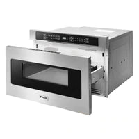 Thor Kitchen Appliance Package - 36 in. Natural Gas Range, Range Hood, Microwave Drawer