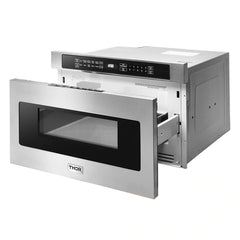 Thor Kitchen Professional Package 48 in. Propane Gas Range, Range Hood, Refrigerator with Water and Ice Dispenser, Dishwasher, Microwave Drawer