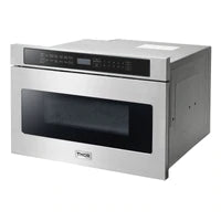 Thor Kitchen Package - 36 In. Electric Range, Range Hood, Microwave Drawer, Refrigerator with Water and Ice Dispenser, Dishwasher, Wine Cooler