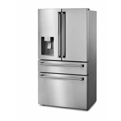 Thor Kitchen Package - 48 in. Gas Range, Range Hood, Dishwasher, Refrigerator with Water and Ice Dispenser, Microwave Drawer