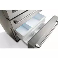 Thor Kitchen Package - 36 In. Propane Gas Range, Range Hood, Refrigerator with Water and Ice Dispenser, Dishwasher