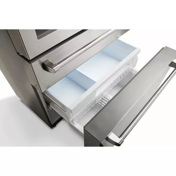 Thor Kitchen Package - 48 in. Gas Range, Range Hood, Dishwasher, Refrigerator with Water and Ice Dispenser, Microwave Drawer