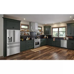 Thor Kitchen Package - 36 In. Gas Range, Range Hood, Microwave Drawer, Refrigerator with Water and Ice Dispenser, Dishwasher