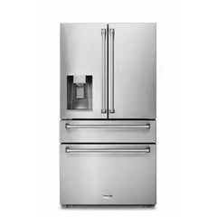 Thor Kitchen Package - 30 In. Propane Gas Burner/Electric Oven Range, Range Hood, Microwave Drawer, Refrigerator, Dishwasher, Wine Cooler