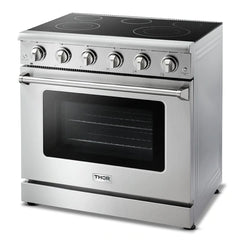 Thor Kitchen Appliance Package - 36 in. Electric Range, Range Hood, Microwave Drawer