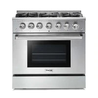 Thor Kitchen 36 in. Propane Gas Range and 36 in. Range Hood Professional Package