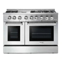 Thor Kitchen Appliance Package - 48 in. Gas Burner, Electric Oven Range and Range Hood