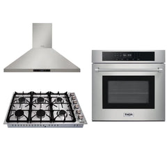 Thor Kitchen Appliance Package - 30 in. Wall Oven, 36 In. Drop-in Cooktop, Range Hood