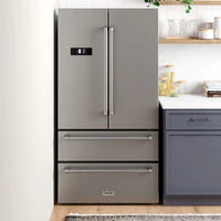 Thor Kitchen Appliance Package - 30 In. Electric Range, Range Hood, Counter-Depth Refrigerator, Dishwasher