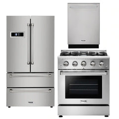 Thor Kitchen Package - 30 in. Natural Gas Range, Refrigerator & Dishwasher