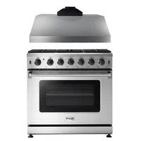 Thor Kitchen Package - 36 in. Natural Gas Range, Range Hood