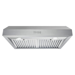 Cosmo 30" Ducted Under Cabinet Range Hood in Stainless Steel with LED Lighting and Permanent Filters - UC30