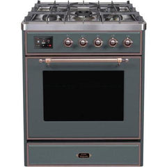 ILVE 30" Majestic II Series Gas Burner and Electric Oven Range with 5 Sealed Burners - UM30DNE3