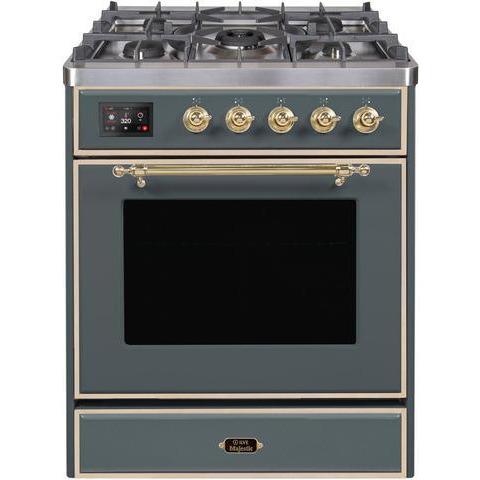 ILVE 30" Majestic II Series Gas Burner and Electric Oven Range with 5 Sealed Burners - UM30DNE3