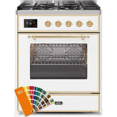 ILVE 30" Majestic II Series Gas Burner and Electric Oven Range with 5 Sealed Burners (UM30DNE3) - Ate and Drank