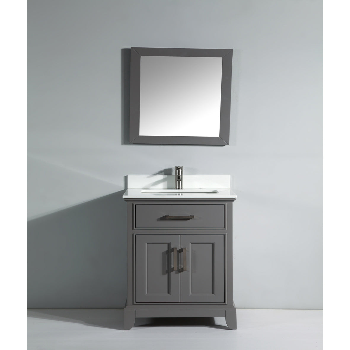 Vanity Art 30" Vanity Cabinet with Engineered Marble Vanity Top & Mirror - VA1030