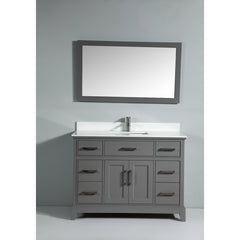 Vanity Art 48" Vanity Cabinet with Engineered Marble Vanity Top & Mirror - VA1048