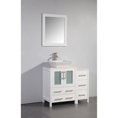 Vanity Art 36" Single Sink Vanity – White Ceramic Vanity Top - VA3124-36