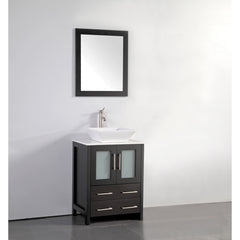 Vanity Art 24" Single Sink Vanity – White Ceramic Vanity Top with Single Basin Vanity Top in White Ceramic - VA3124
