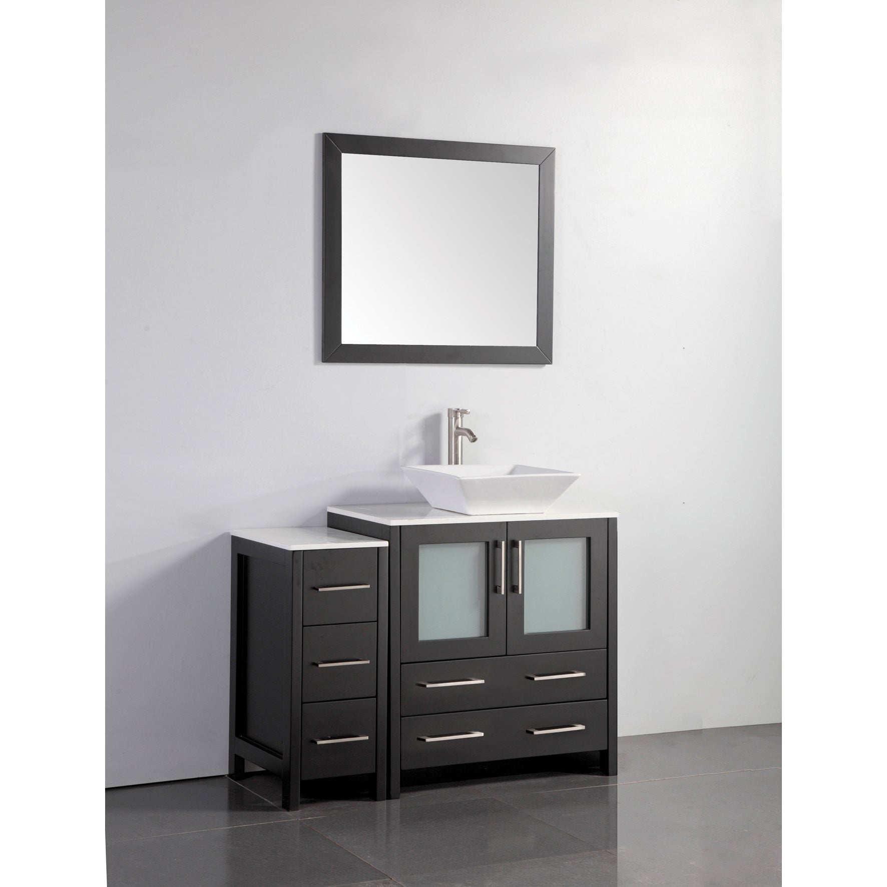Vanity Art 42" Single Sink Vanity – White Ceramic Vanity Top with Single Basin Vanity Top in White Ceramic - VA3130-42