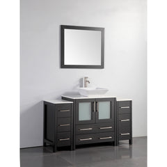 Vanity Art 54" Single Sink Vanity – White Ceramic Vanity Top with Single Basin Vanity Top in White Ceramic - VA3130-54