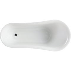 Vanity Art 69" Freestanding Bathtub – Drain W/Chrome Finish and Adjustable Leveling Legs - VA6310-L