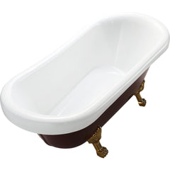Vanity Art 67" Freestanding Bathtub – Drain W/Chrome Finish and Adjustable Leveling Legs. - VA6311-RL