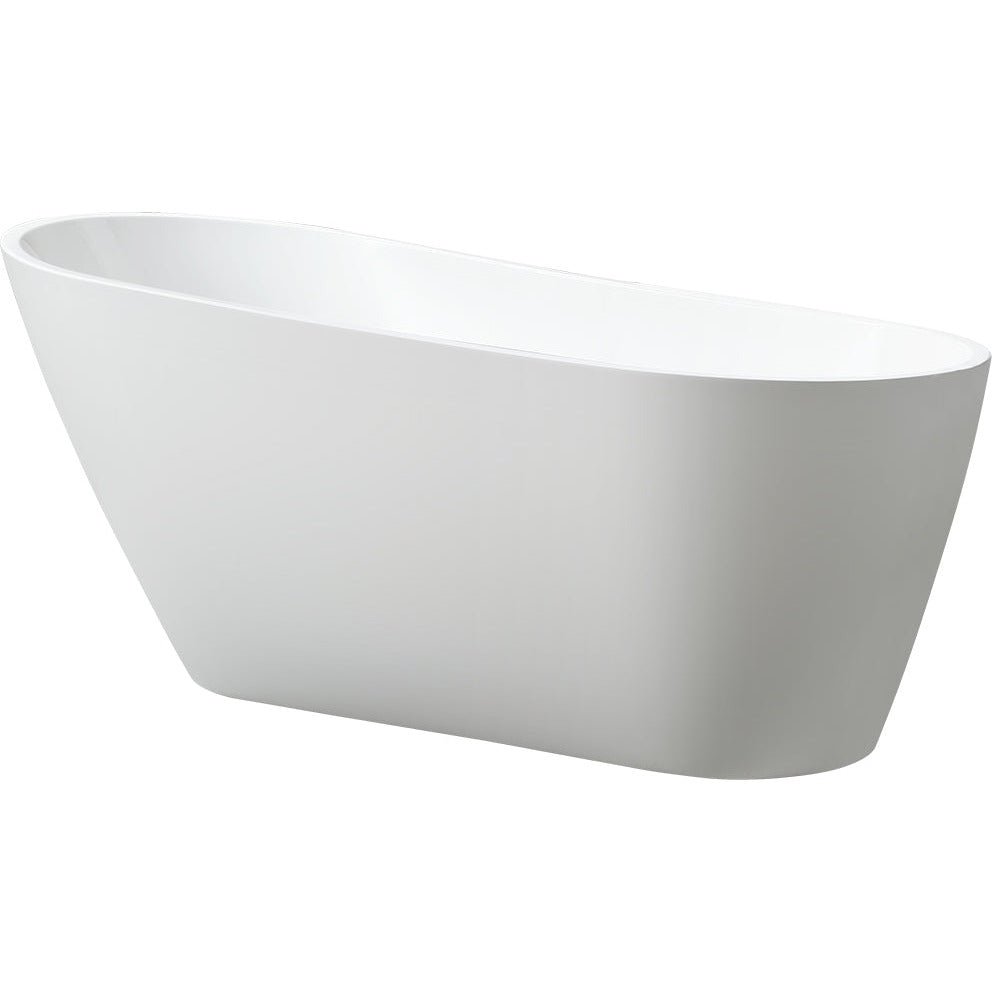 Vanity Art 67" Freestanding Bathtub – Overflow W/Chrome Finish and Adjustable Leveling Legs - VA6522